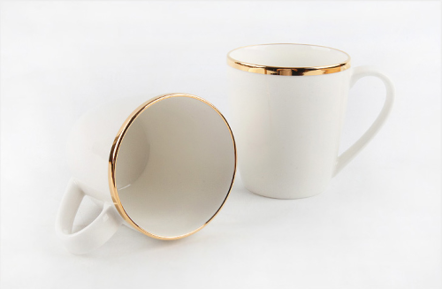 24k Gold Rim Shiny Mug
