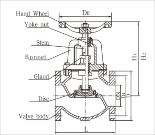 Cast Iron 10K Flange Globe Valve