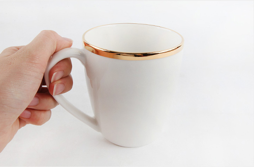 24k Gold Rim Shiny Mug