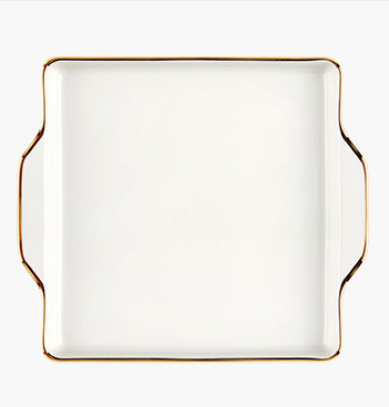 24k Gold Rim Sharing Dish