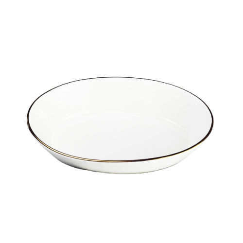 24k Gold Rim Gratin Bowl