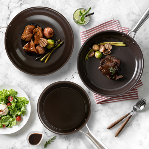 CharClay Set - Frypan, Wok, Saucepan