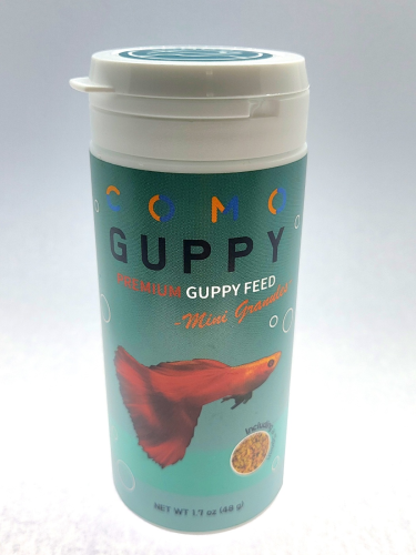 como premium guppy feed label