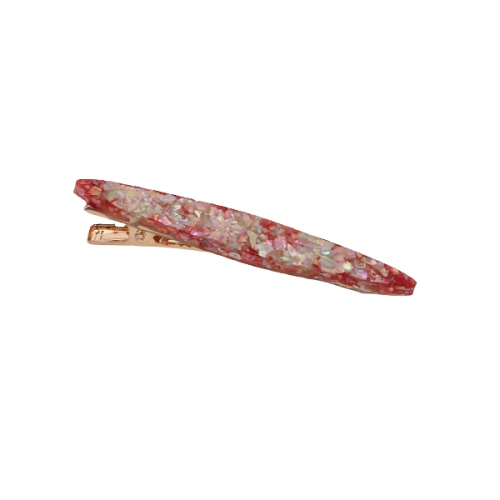 red and gold barrette