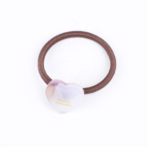 Handmade Heart Hair Tie Pink