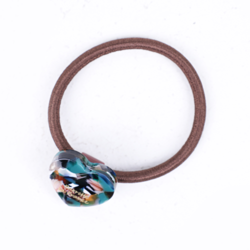 Handmade Heart Hair Tie Green