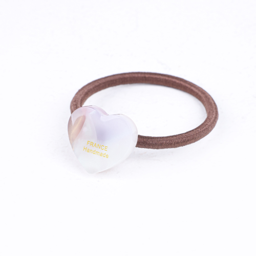 Handmade Heart Hair Tie Pink