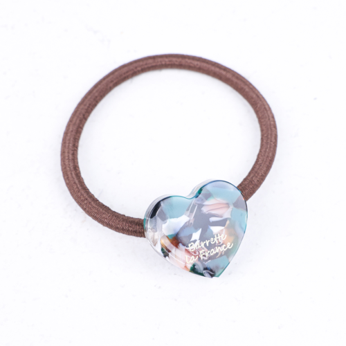 Handmade Heart Hair Tie Green