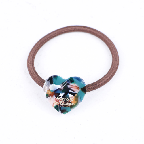 Handmade Heart Hair Tie Green