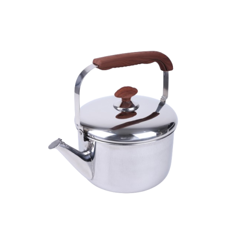 kettle with wooden handle