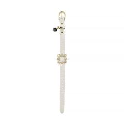 white leather strap