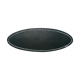 oval leather patch