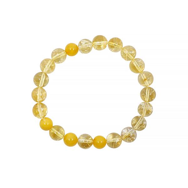 yellow calcite beads