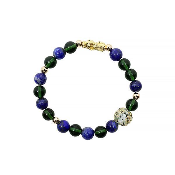 blue and gold bracelet