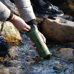 Purisoo Plus is a portable water purification bottle with upgraded usability in terms of pumping and drinking. The upgraded version comes with Modular Filters that allow you to choose and combine the filters you want, and thereby purify contaminated water water anytime anywhere.