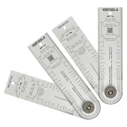 a set of metal rulers