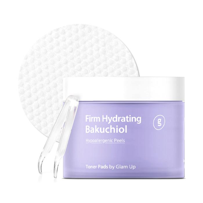 Glam up firm hydrating bakuchiol toner pads