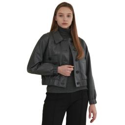 a black leather jacket