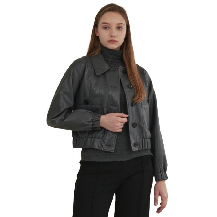 a black leather jacket