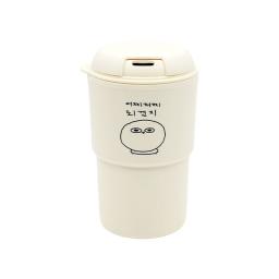 ceramic travel mug with lid and funny face