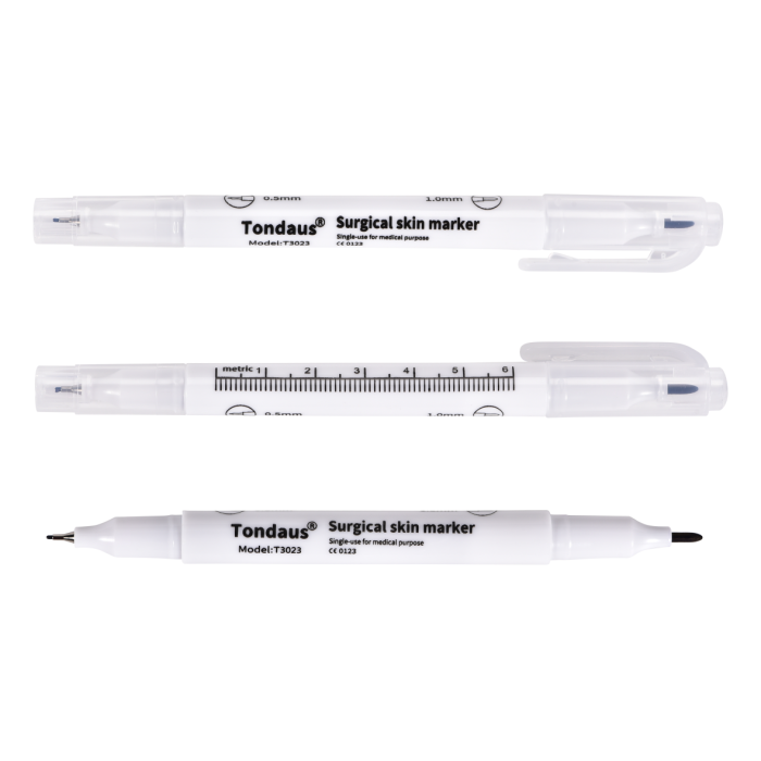 three different types of pens