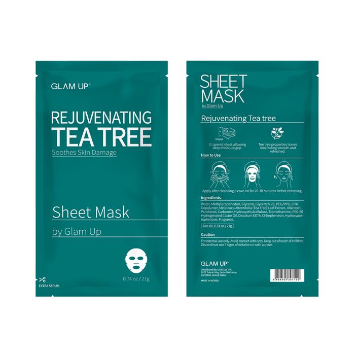 Glam up facial sheet mask (Rejuvernating Tea Tree)