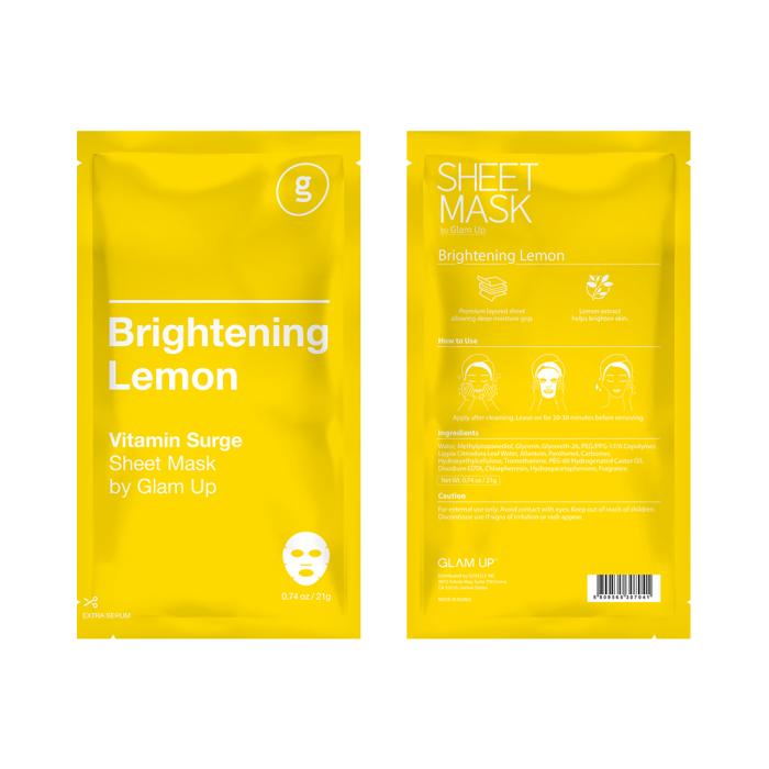 Glam up facial sheet mask (Brightening Lemon)