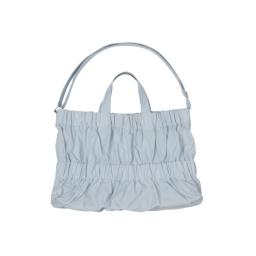 the tote bag in light blue