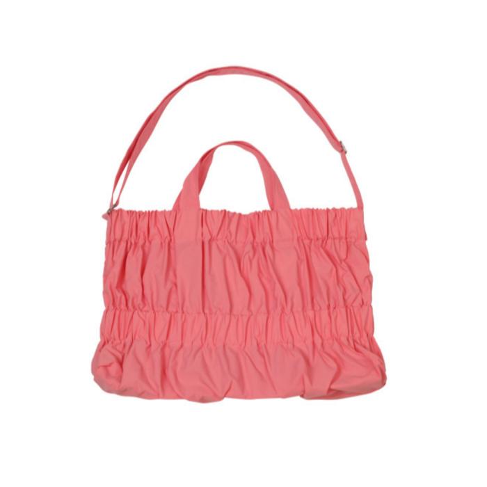 pink ruffle tote bag