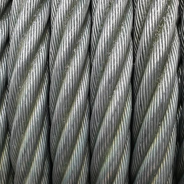 After greasing wire rope