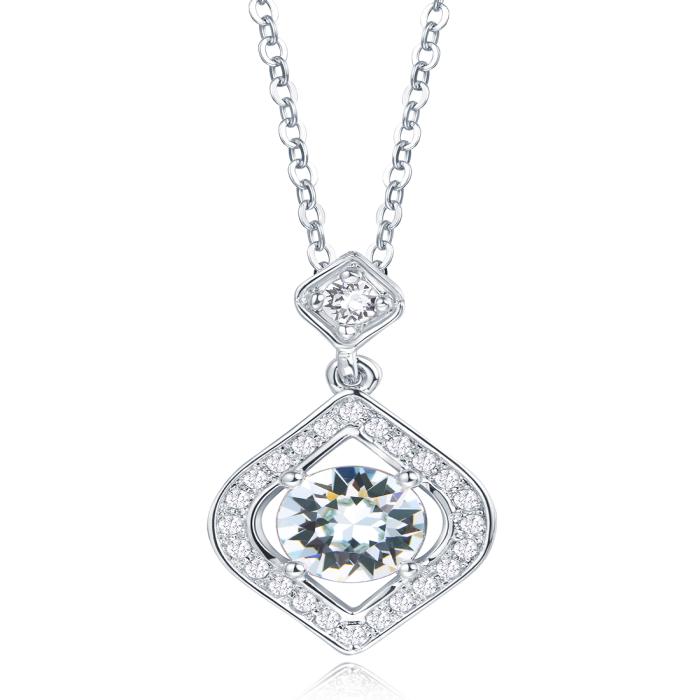 Diamond Shape Queen Pendant Necklace