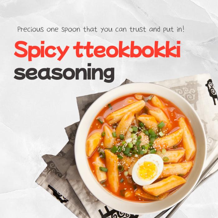 You can easily cook tteokbokki, a popular Korean food, with just one powder sauce