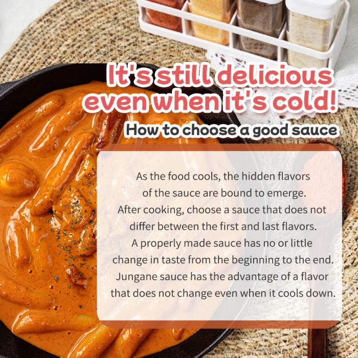 You can easily cook Rose tteokbokki, a popular Korean food, with just one powder sauce