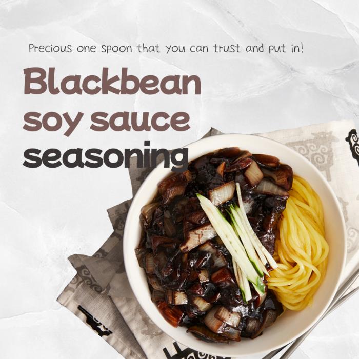 Using Korean black bean sauce, you can cook easy, simple, and delicious dishes with one sauce for various foods such as black bean noodles, black bean tteokbokki, and black bean rice