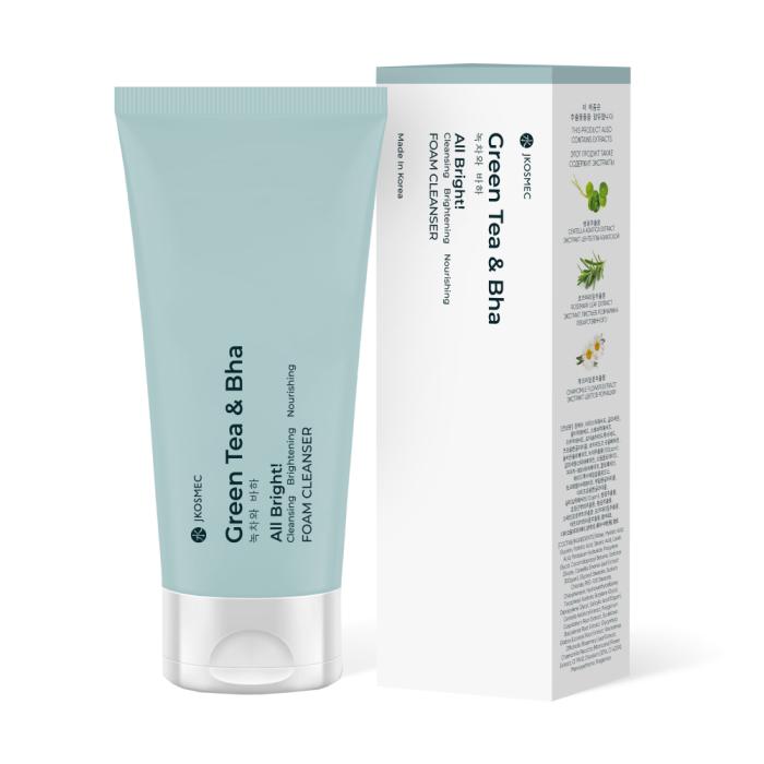 JKOSMEC All Bright Green Tea&BHA Foam Cleanser