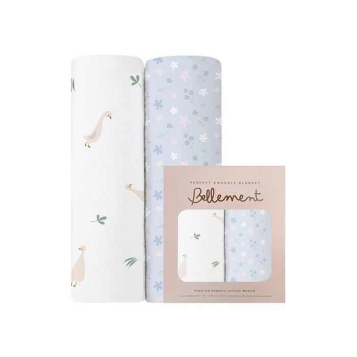 the swaddle blanket and burp cloth set