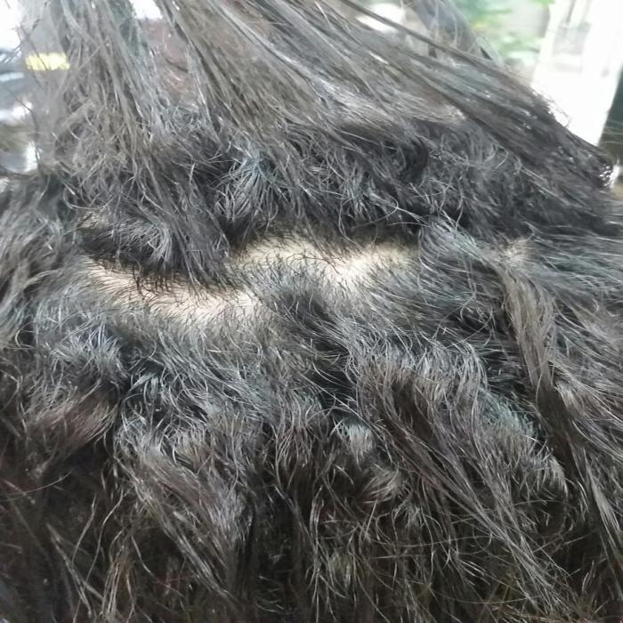 Before Malicious curly hair