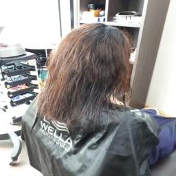 Hair before applying MPI