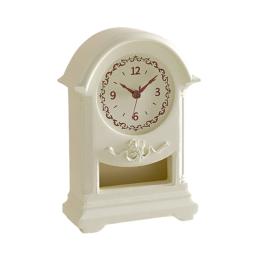 white clock