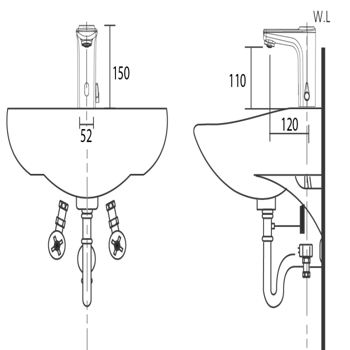 Product size : 52mm (width) * 120mm (length) * 150mm (height).