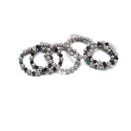 titanium gold bracelet
titanium silver bracelet
titanium black bracelet
Titanium various gemstone beats bracelet
RoHS certified
Human-friendly bracelet harmless to human body