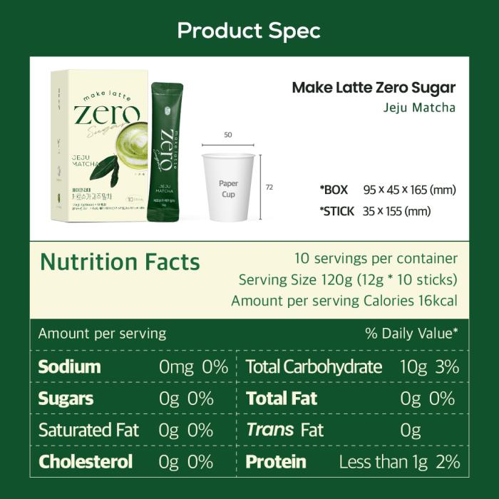 the zero matcha green tea