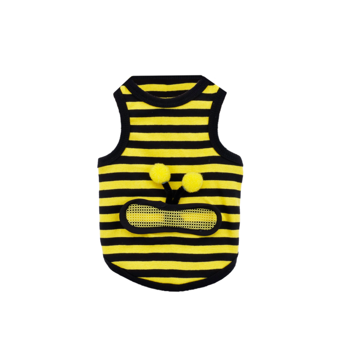 yellow and black striped bee tank top