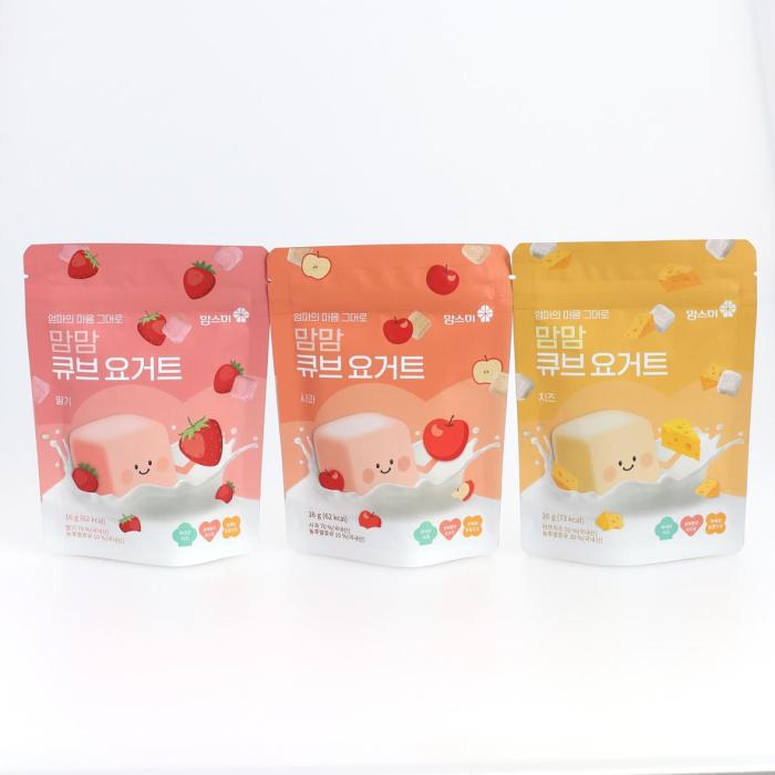 Mom Mom Cube Yogurt - Strawberries, Apples, Cheese