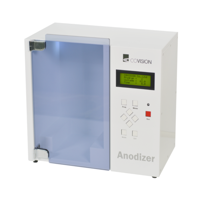 Covision's Anodizer is a device that uses electricity to form an oxide film on the surface of titanium for surface treatment.