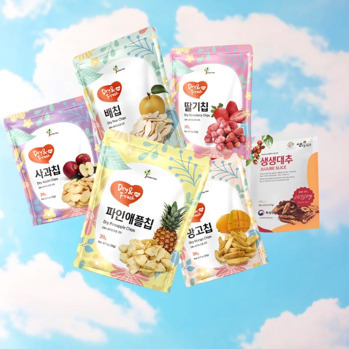 6 types of freeze-dried fruit chips