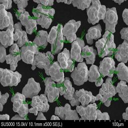 This is a photo taken using SEM of the powder plating.