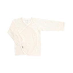 long sleeve footie with all over daisy print in ivory