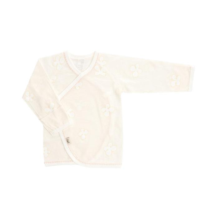 long sleeve footie with all over daisy print in ivory