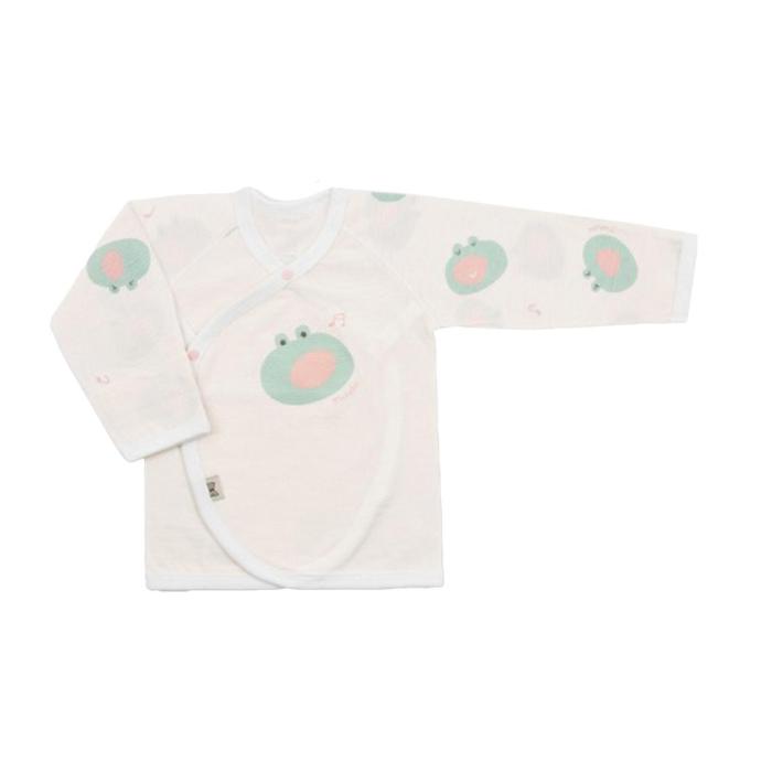 organic cotton long sleeve bodysuit with apple print and bib
